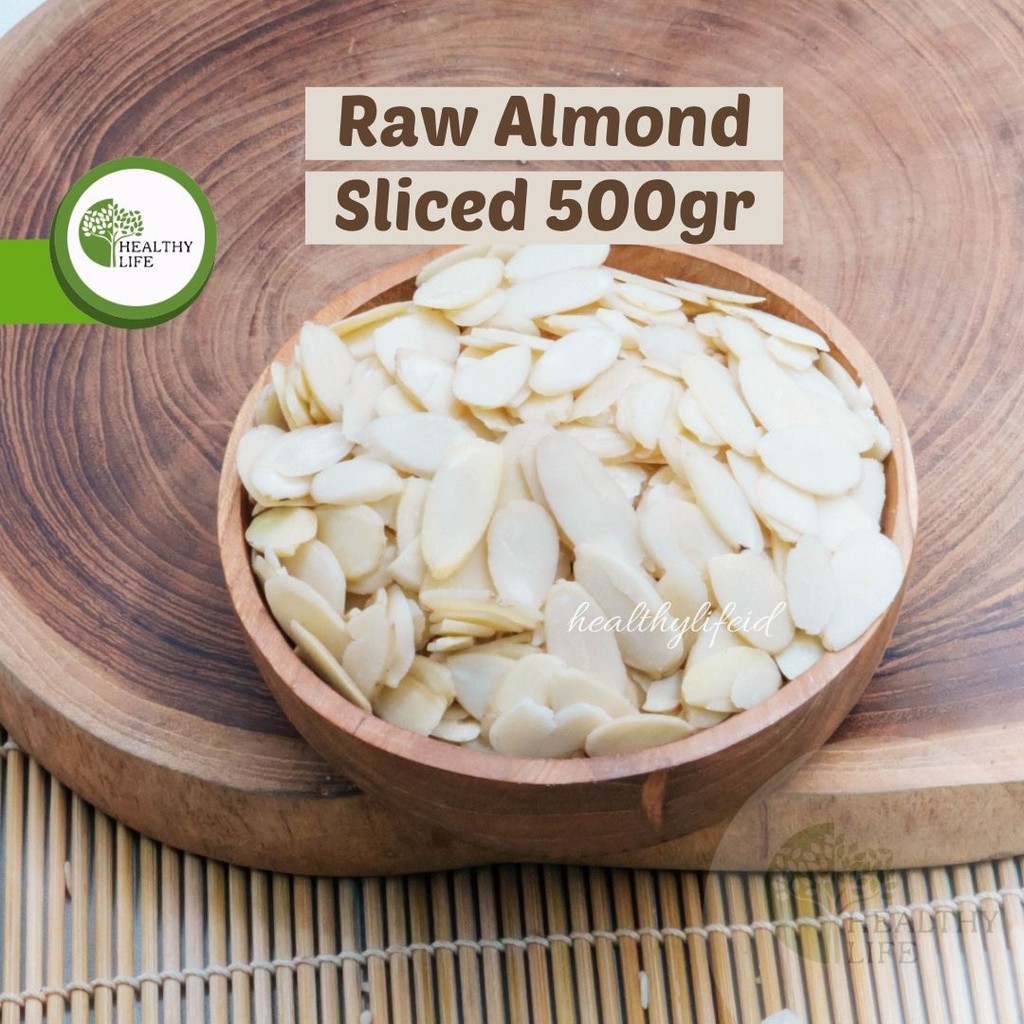 

Raw Almond Sliced 500gr (Irisan Kacang Almond)