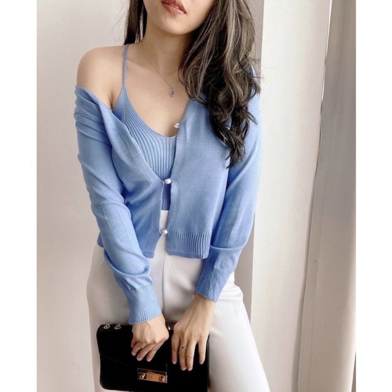 SET TANKTOP CARDIGAN / TANKTOP CARDIGAN / SET ATASAN