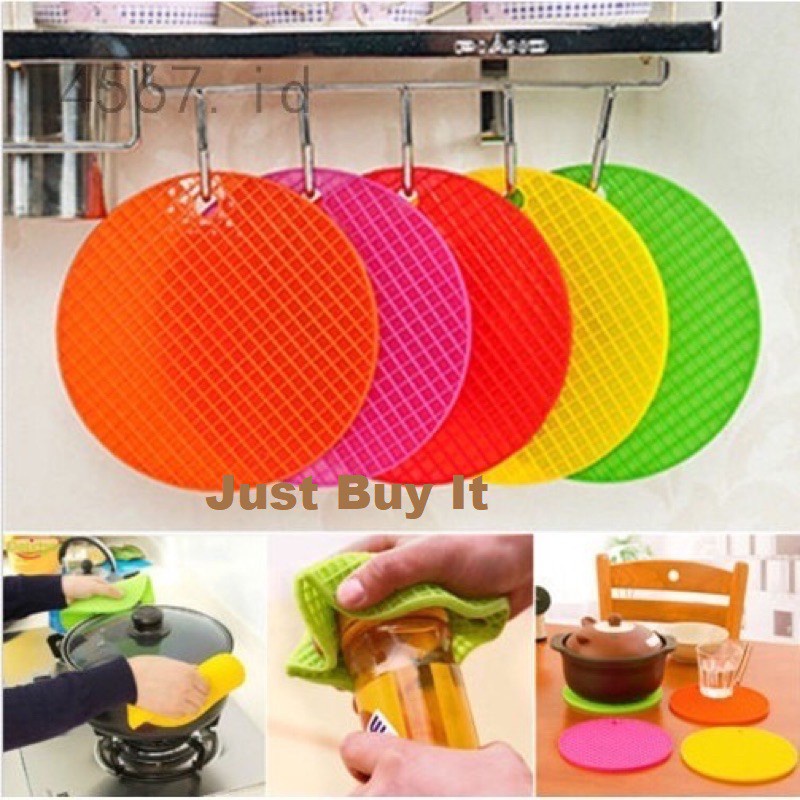 JBI-0146 Tatakan Alas Piring Panci Kuali Wajan Silikon Anti Panas Anti Slip Serbaguna