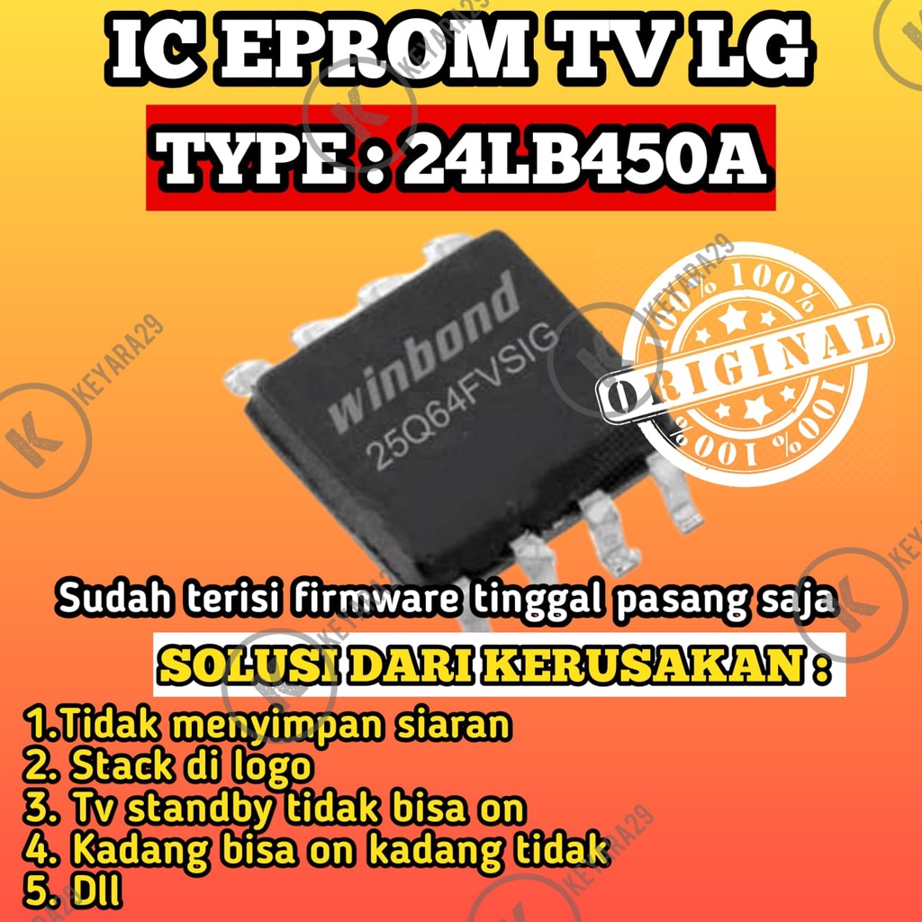 ic eprom tv LED LG 24LB450A SIAP PAKAI