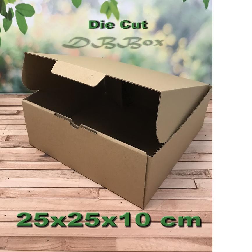 

▲ ( 10 Pcs ) Kardus uk. 25x25x10 cm...Die Cut untuk kotak kue Tart -Aksesoris- dll, model box pizza ❃