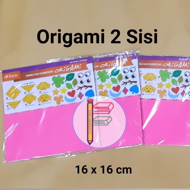 Origami Kertas Lipat Forte 2 Sisi Double Side 16 x 16 cm