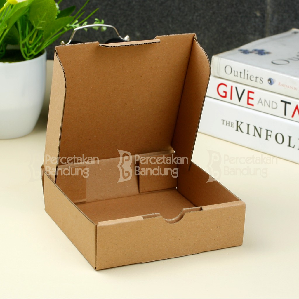 KARDUS CORRUGATED 12X12X3.5CM | DIE CUT | KOTAK KARTON | BOX PACKING SOUVENIR PIZZA-1