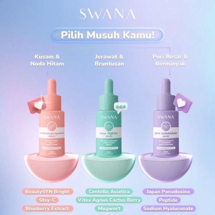 SWANA Serum Series 20ml | Whitening | Acne | Pore Minimizer | Serum | by Hanasui