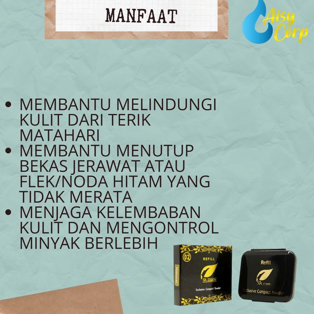 SR12 Bedak Padat / Excusive Compact Powder & Foundation Untuk Kulit Berminyak & Berjerawat Original bedak natural dan sheer pink-4