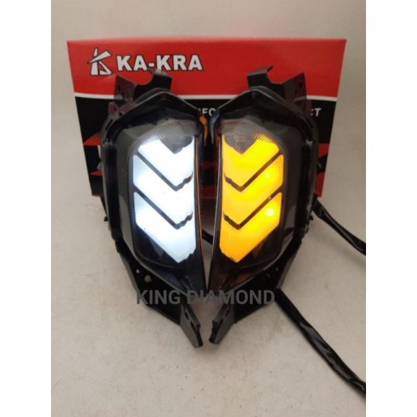 Lampu sen Depan Nmax New 2020-2021 Merk KA-KRA  senja biru - sen kuning