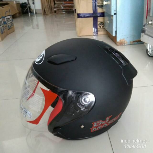 HELM KYT DJ MARU BLACK DOFT ORI KYT DJ MARU