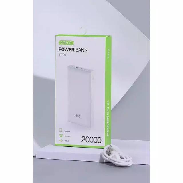 PowerBank ROBOT RT20 20000 mAh - dual input dan output - Original robot