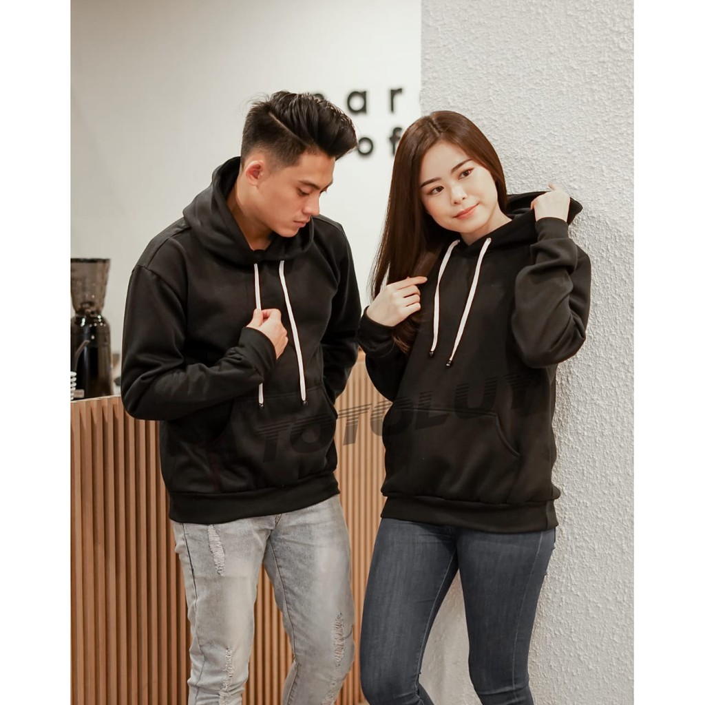 MUKZHOP - COUPLE HOODIE SWEATER / UNISEX / TOTOLUY / SWEATER POLOS / HITAM