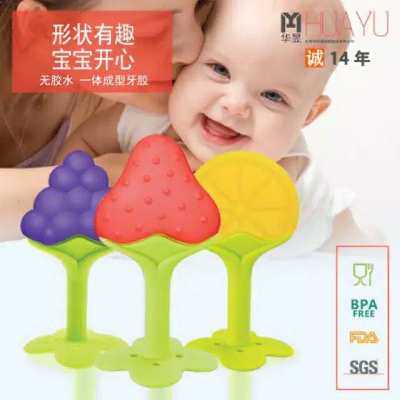 BABY TEETHER BUAH (TANPA PACKINGAN) / GIGITAN BAYI MODEL BUAH / BABY TOOTH TEETHER