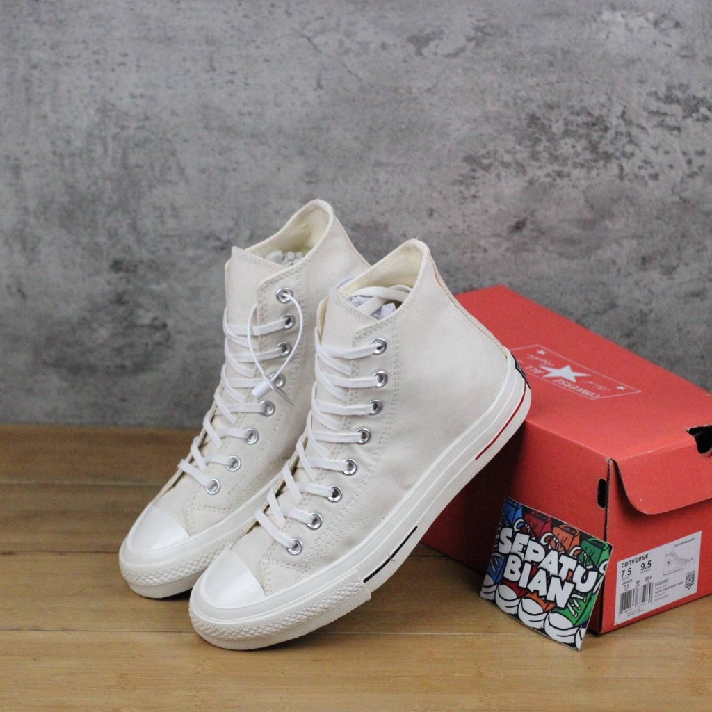 Sepatu CONVERSE Chuck Taylor All Star 70s Hi Vintage Baleri Rose Off White