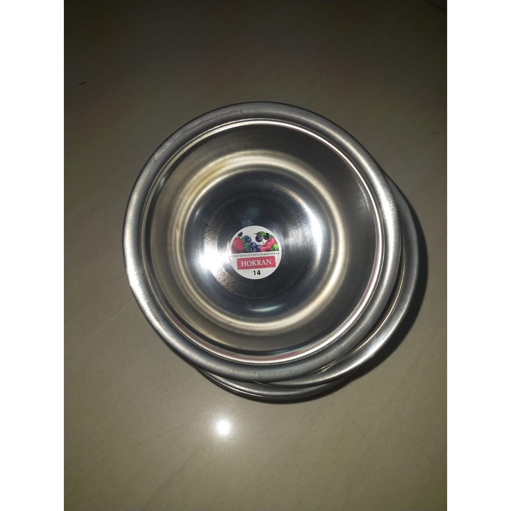 murah!!!6 pcs baskom /kobokan stainless ukuran 14cm