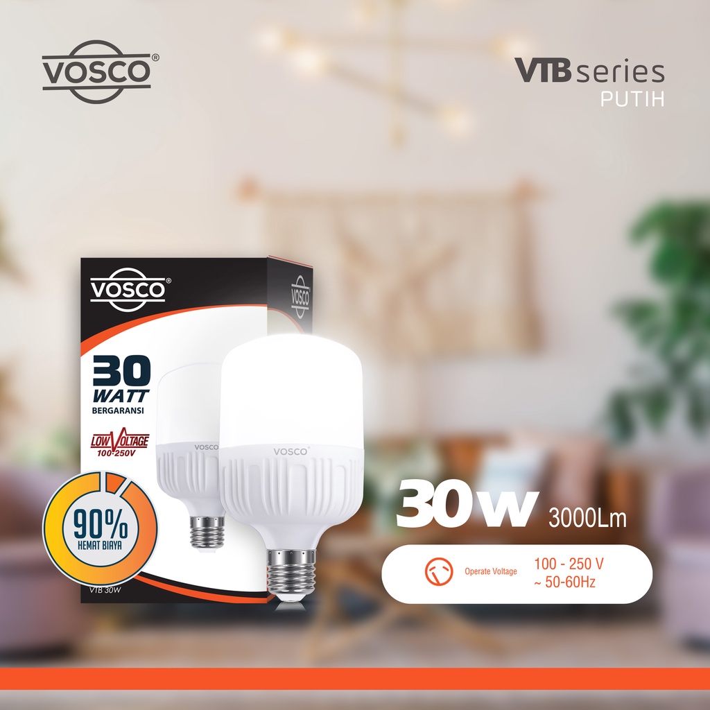 [COD] BOHLAM LAMPU LED T BULB MODEL KAPSUL MERK ORIGINAL VOSCO BERIZIN SNI RESMI ORIGINAL 5 SAMPAI 50 WATT FREE ONGKIR