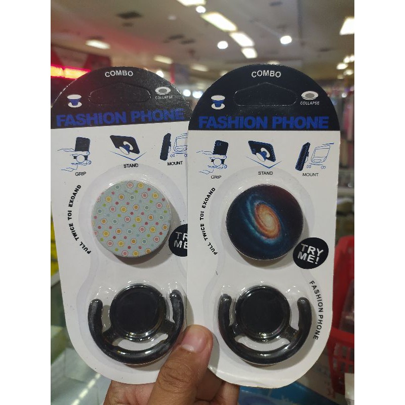 Pop socket Gambar + Hook PopSocket + Stand Home  Murah Meriah