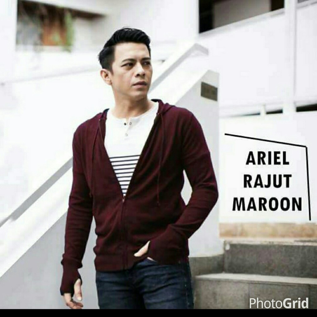 SWEATER RAJUT ARIEL NOAH GREENLIGHT MARUN SIZE M L XL XXL - RAJUT GREENLIGHT - SWEATER RAJUT ARIEL -