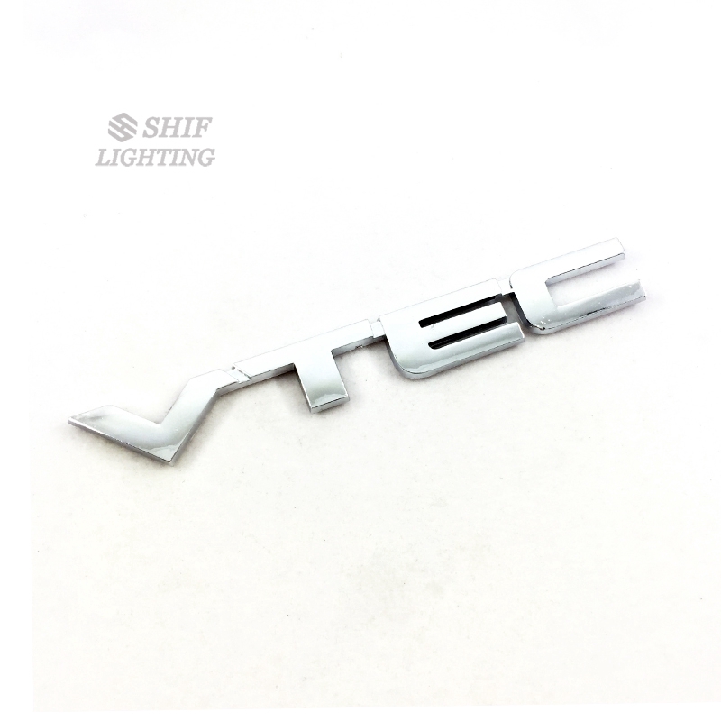 Stiker Emblem / Badge Motif Tulisan VTEC Bahan ABS untuk Dekorasi Mobil Honda