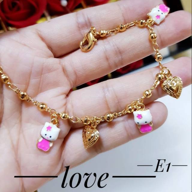 Xuping gelang anak lapis emas 18k 1307j