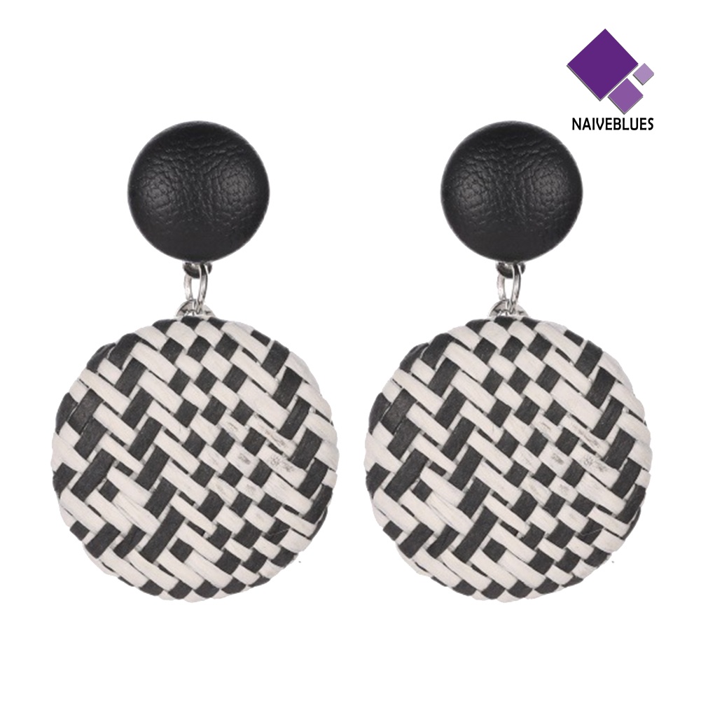 Anting Stud Bentuk Bulat Geometris Gaya Boho Untuk Wanita