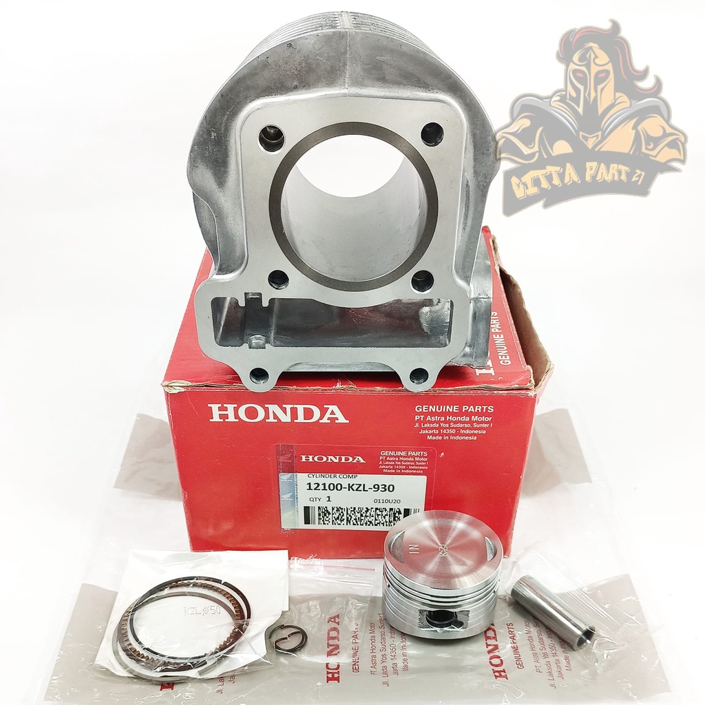 CYLINDER BLOK SEHER PISTON RING KOMPLIT HONDA KZL KUALITAS ASLI ORIGINAL HONDA AHM PRESISI TINGGAL PASANG BAHAN BERKUALITAS DAN DIJAMIN AWET BEAT FI SCOOPY FI SPACY FI VARIO 110 FI