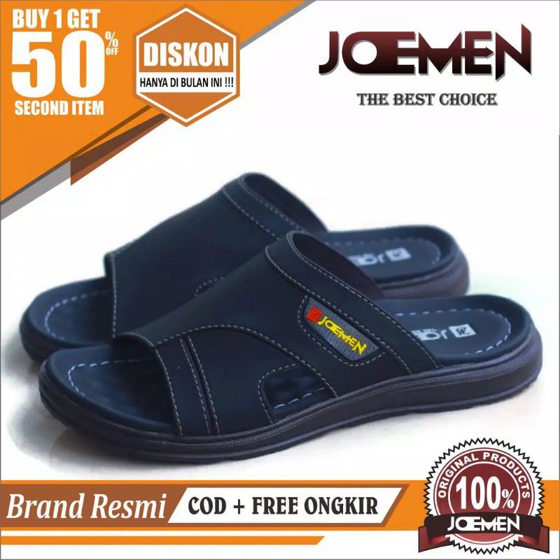 SANDAL SLOP PRIA KULIT ORIGINAL JOEMEN SANDAL IMPOR TRENDI FASHION