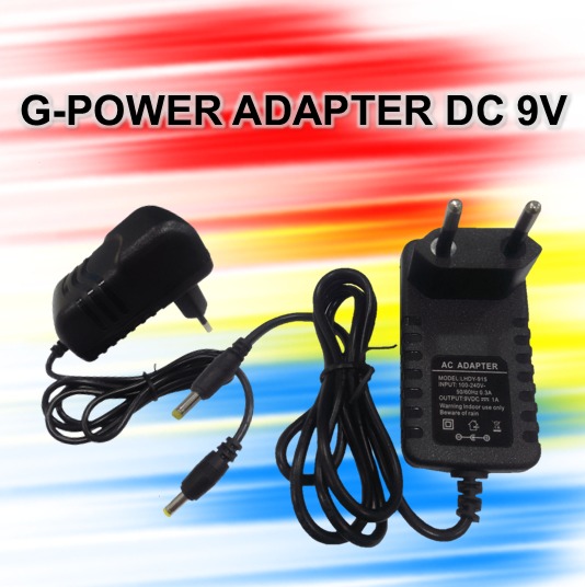 GPOWER ADAPTER AC TO DC 9V 1A UNTUK CCTV LED STRIP DVR KUALITAS REAL 9V G-POWER