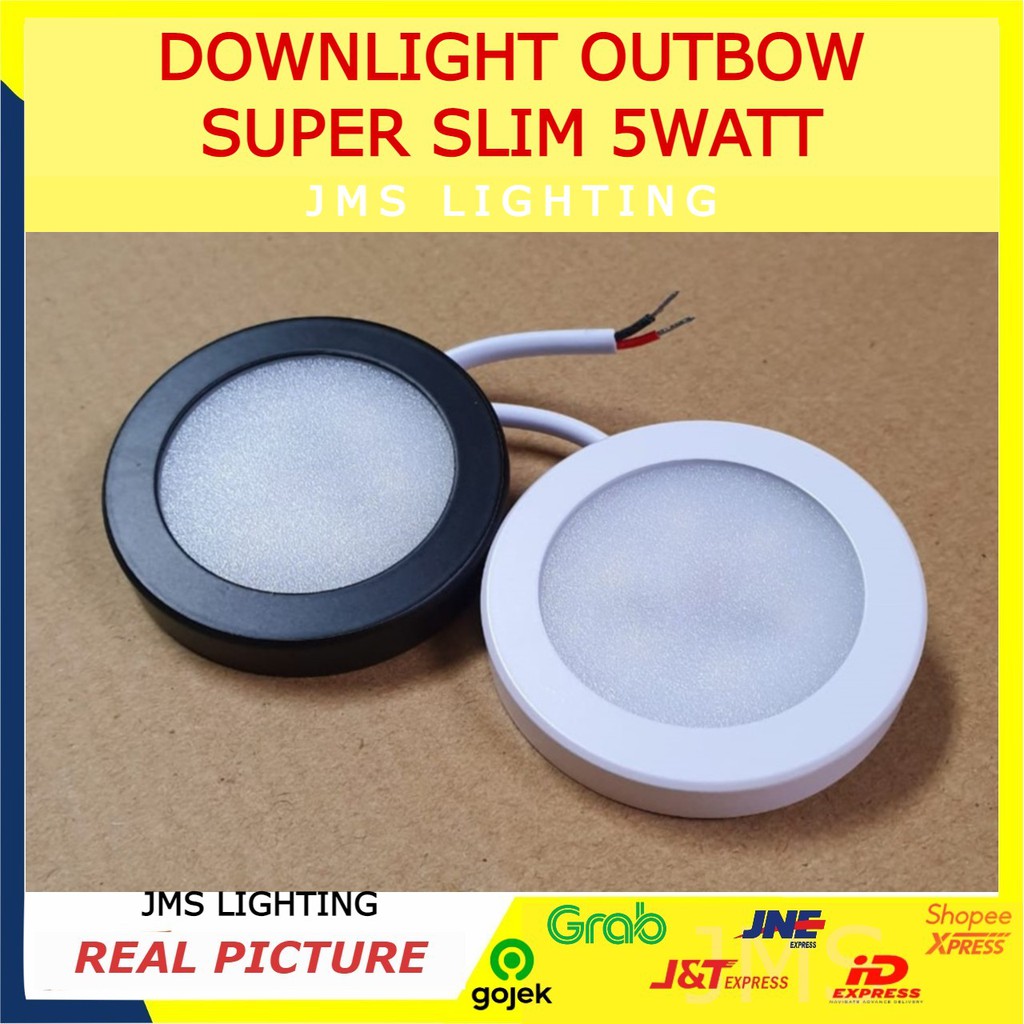 Jual Downlight Mini Outbow Mini Watt Super Slim Lampu Plafon Ceiling W Watt Body Hitam