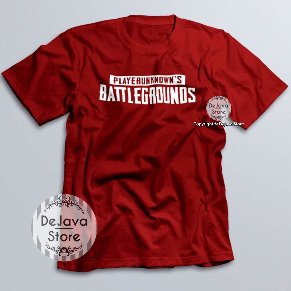 Kaos PUBG PLAYERUNKNOWNS BATTLEGROUNDS Game - Tshirt Baju Permainan Gaming Kualitas Premium | 363-MAROON