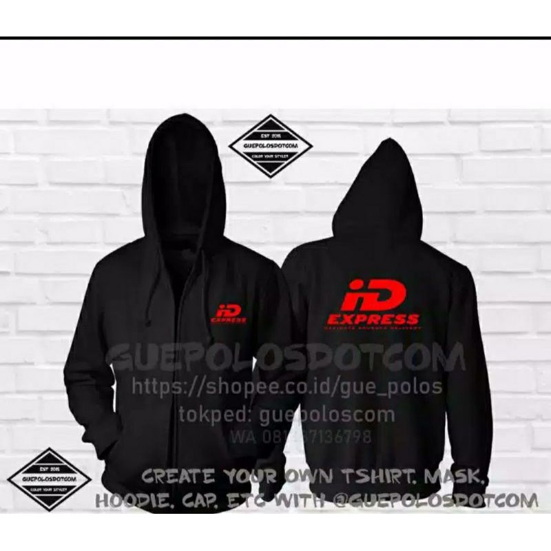 [BAYAR DI TEMPAT]JAKET ZIPPER ID EXPRESS NICKNAME GRATIS