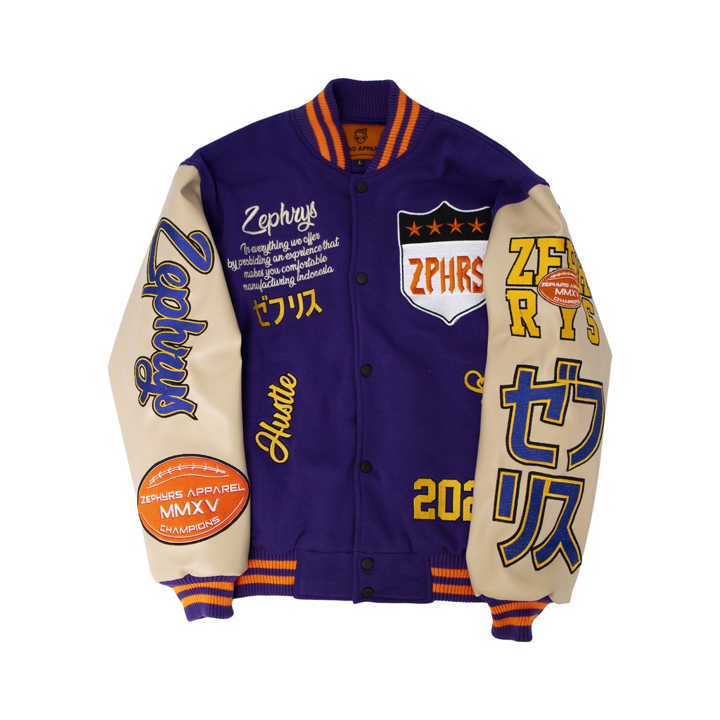 VARSITY JACKET FOOTBALL ZEPHYRS - FULL Bordir