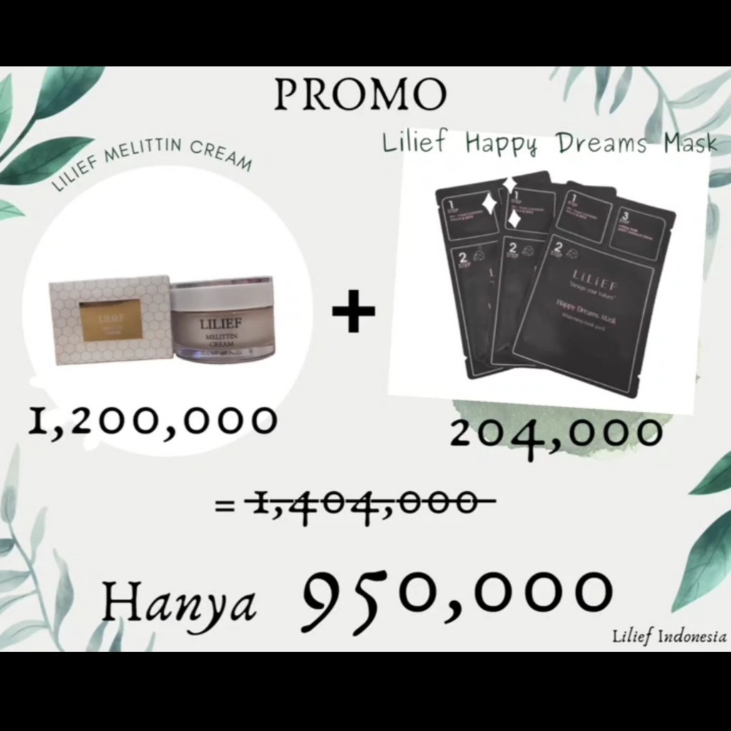 Lilief Melittin Cream 50 ml / cream wajah / cream korea