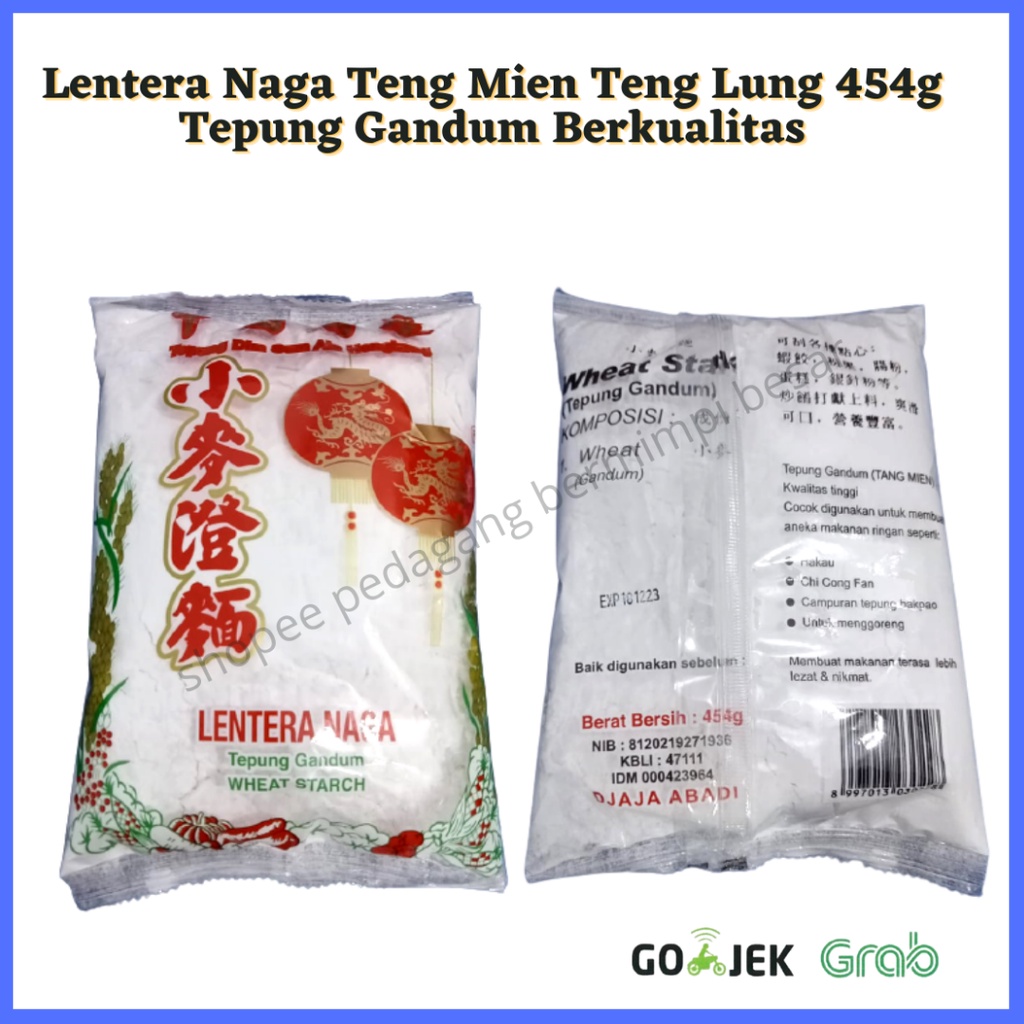 Lentera Naga Teng Mien Teng Lung 454g/ Tepung teng mien lentera/lampion hongkong naga/ Tepung Lentera/ Tepung Gandum/ Tepung Kentang