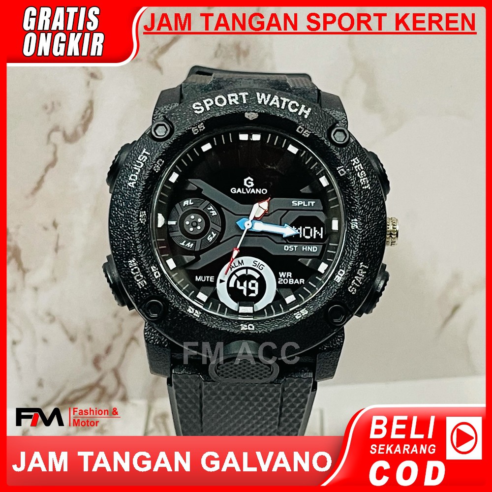 Jam Tangan SPORT Pria ANTI AIR Strapp Rubber Galvano [HARGA GROSIR]