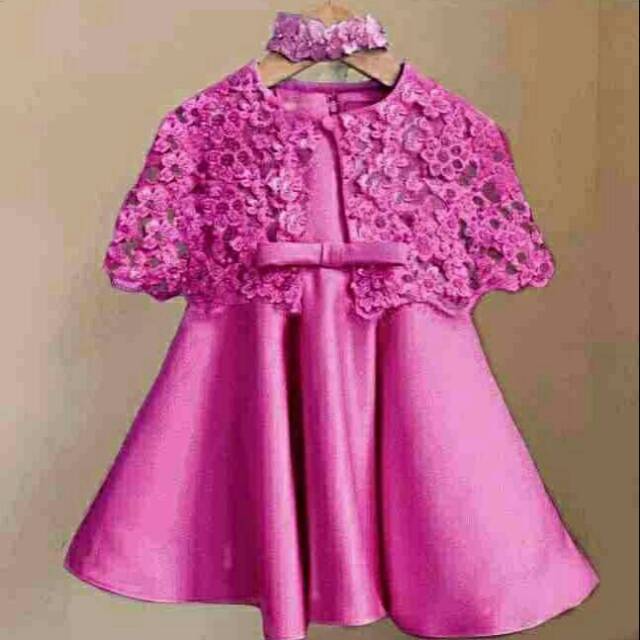 REGIANA Dres Anak Brokat Satin Cape Kiddy Brukat Kebaya Anak Perempuan
