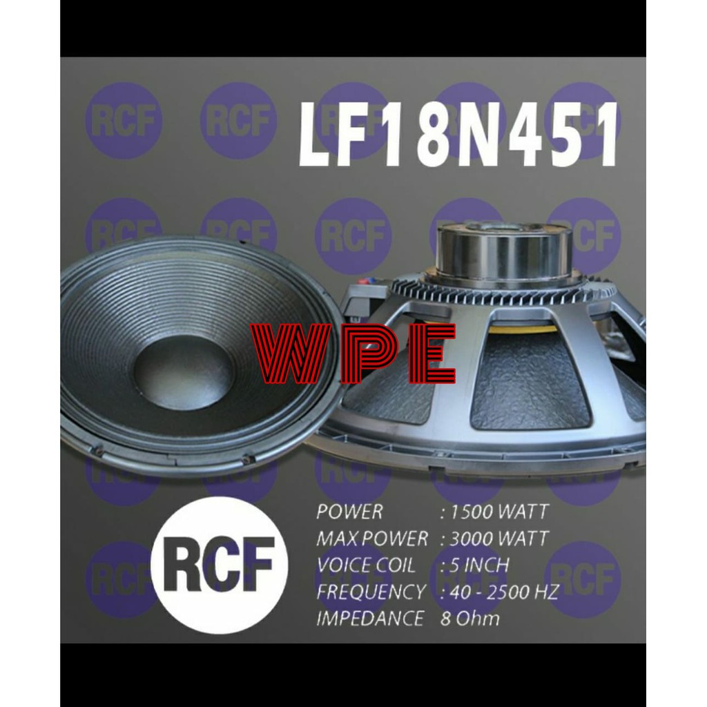 speaker komponen rcf lf18n451 coil 4,5inch 18inch