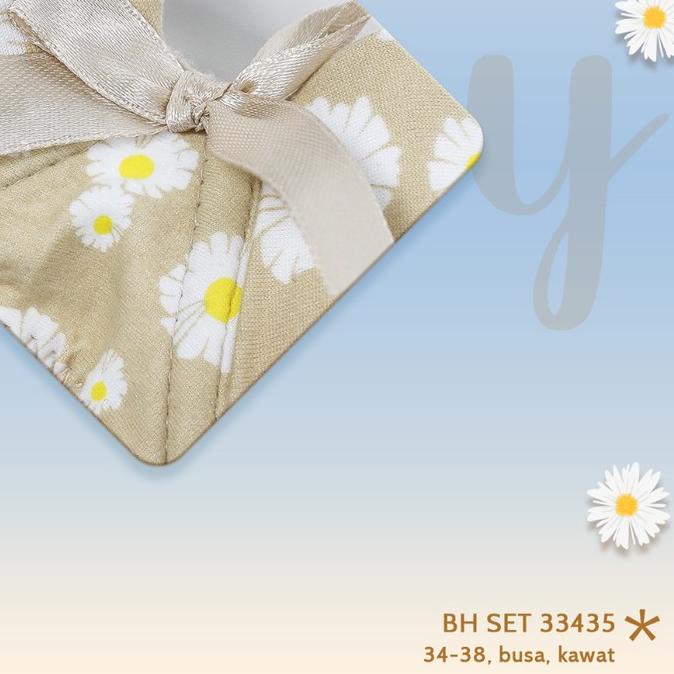 ✬ Sorex Bra Set Busa Kawat Kait 3 Setara Cup B Bunga CD Freesize BH 33435 ➦