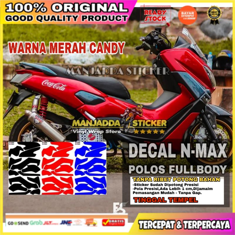 DECAL POLOS NMAX FULLBODY WARNA MERAH CANDY