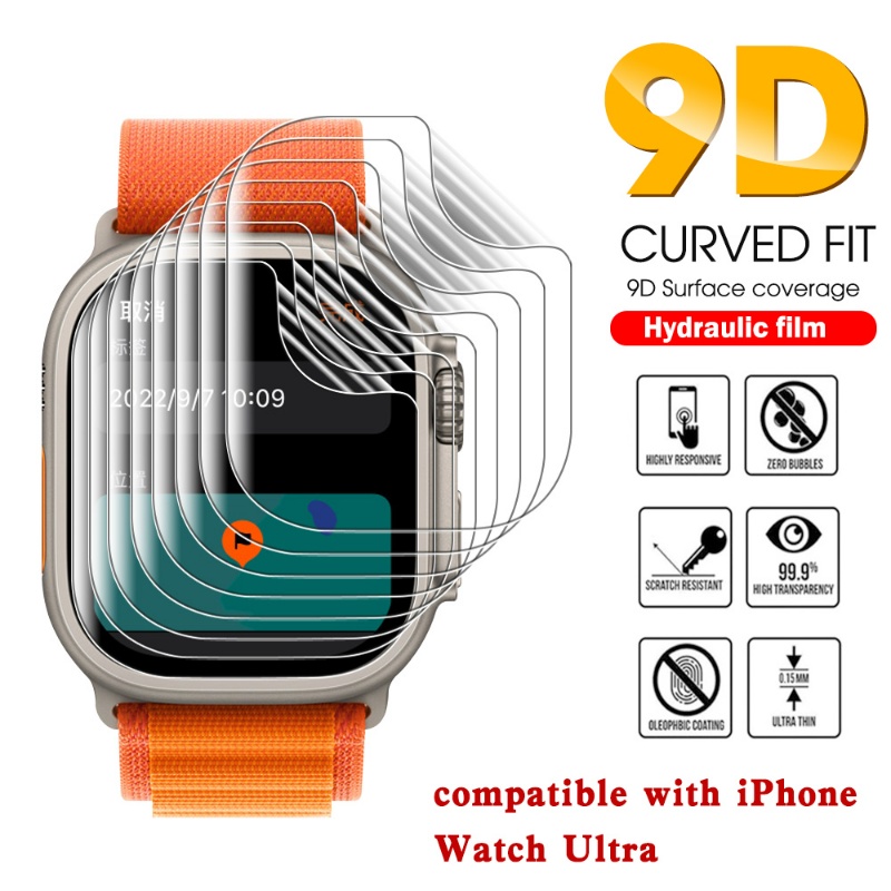 Film Pelindung Layar TPU Full Curved HD Flexible Untuk Apple Watch