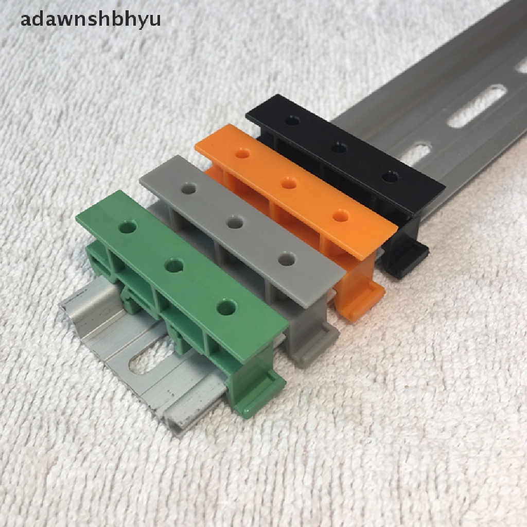 Adawnshbhyu PCB 25mm DIN Rail Mounting Adaptor Papan Sirkuit Bracket Holder Carrier Clips