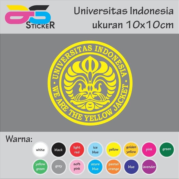 

Cutting Sticker - Stiker UI Universitas Indonesia 10x10cm