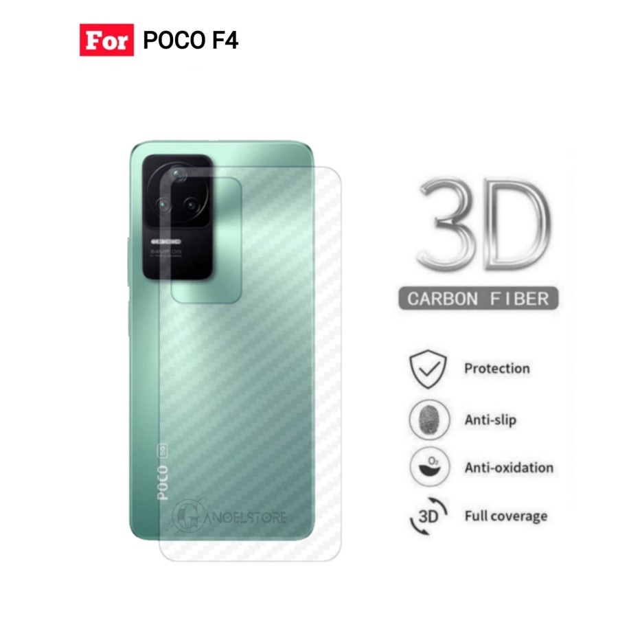 POCOPHONE POCO F5 F4 5G F4 GT F3 F2 PRO BACK SKIN CARBON GARSKIN ANTI GORES BELAKANG