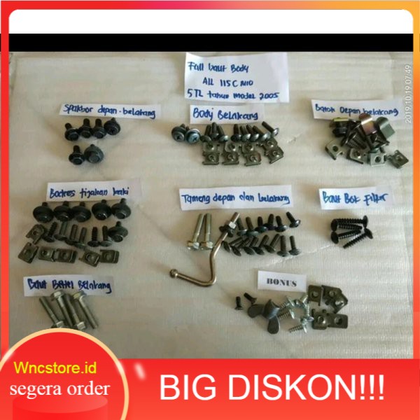 baut lengkap full body mio lama sporty 110cc ORI