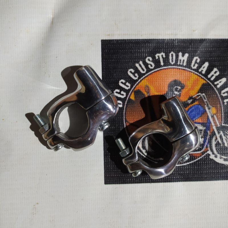 Clamp Spion . Dudukan Spion Bracket Spion Motor Custom Chopper Bobber Japstyle  Bratstyle Scrambler