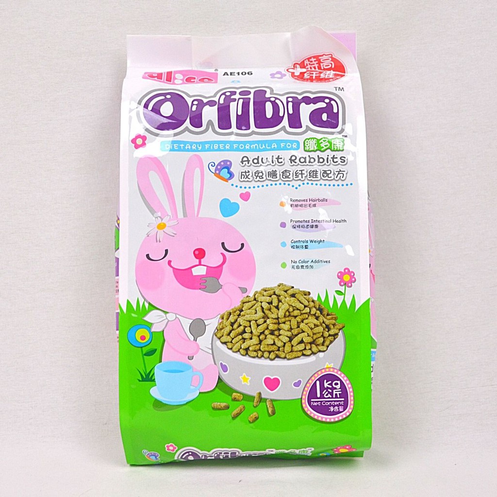 ALICE Makanan Kelinci AE106 Orfibra Rabbit Pellet 1kg