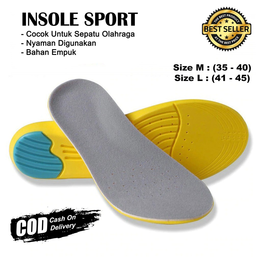 Insole Sepatu Olahraga Sport Running Import Bantalan Sepatu Alas Sepatu Empuk