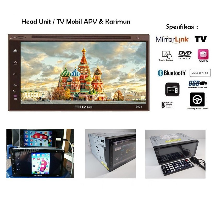 Head unit TV Mobil DVD Mirror Link untuk Toyota Kijang Kapsul LGX Krista