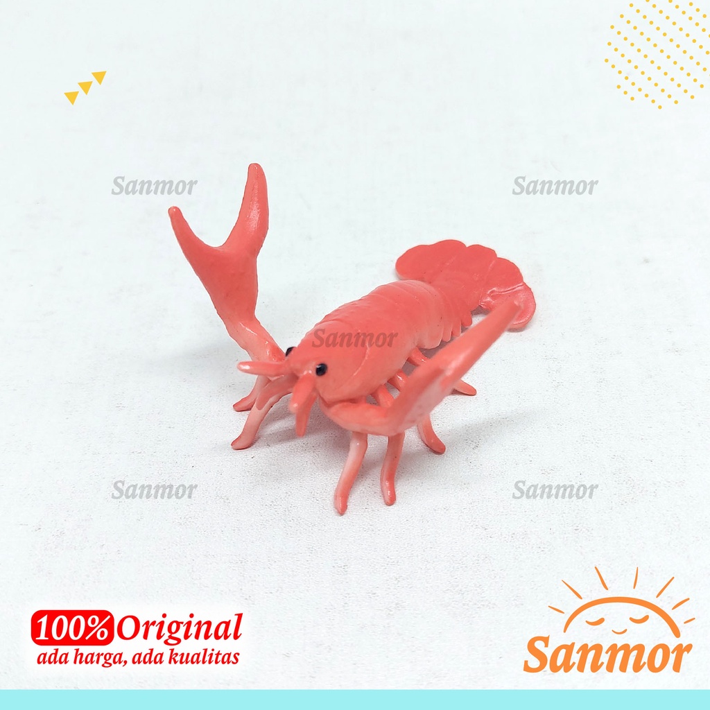 

Figure Pen Holder Collectible Lucu Unik Hewan Crawfish Lobster Mini New
