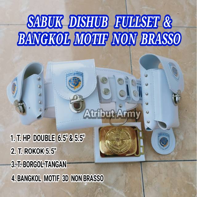 [PROMO] SABUK / KOPEL DISHUB FULLSET [TR] dan Bangkol Motif 3D Non BRASSO