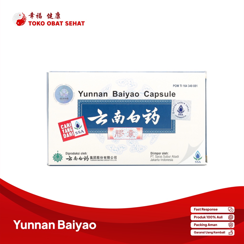 YUNNAN BAIYYAO CAPSULE obat patah tulang dan luka dalam manjur