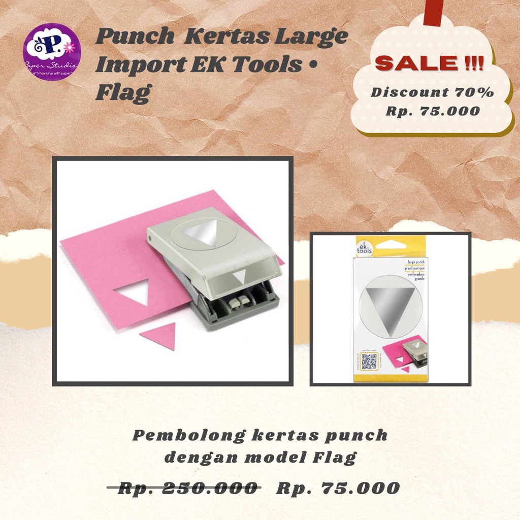 

PEMBOLONG KERTAS (Punch Kertas Large EK Tools • Flag Punch)