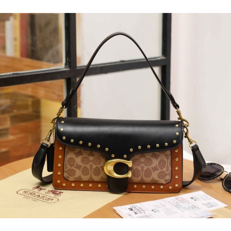 COACH TABBY RIVET SNAKE SKIN